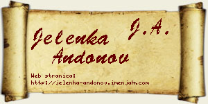 Jelenka Andonov vizit kartica